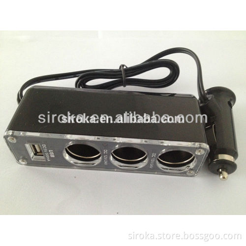 Guangdong Car Cigarette Lighter with 1A USB with black and white colour